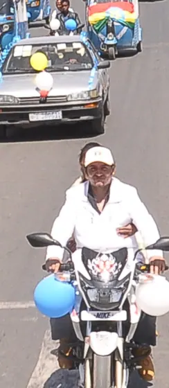 Oreste Valenti in moto