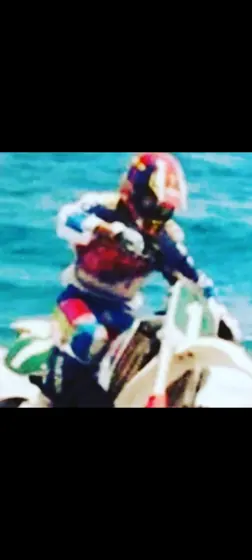 Oreste Valenti in moto