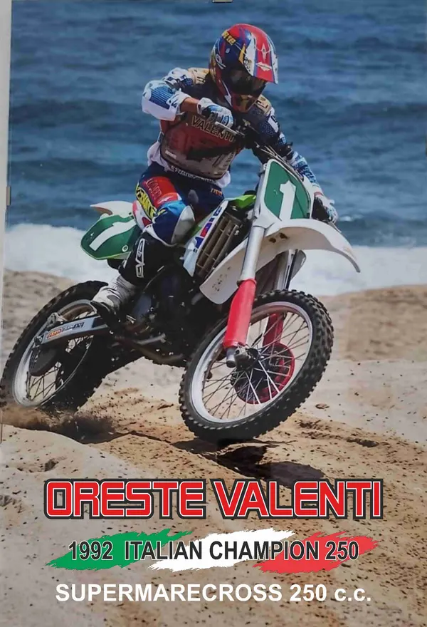 Poster: Oreste Valenti, 1992 Italian Champion 250 Supermarecross