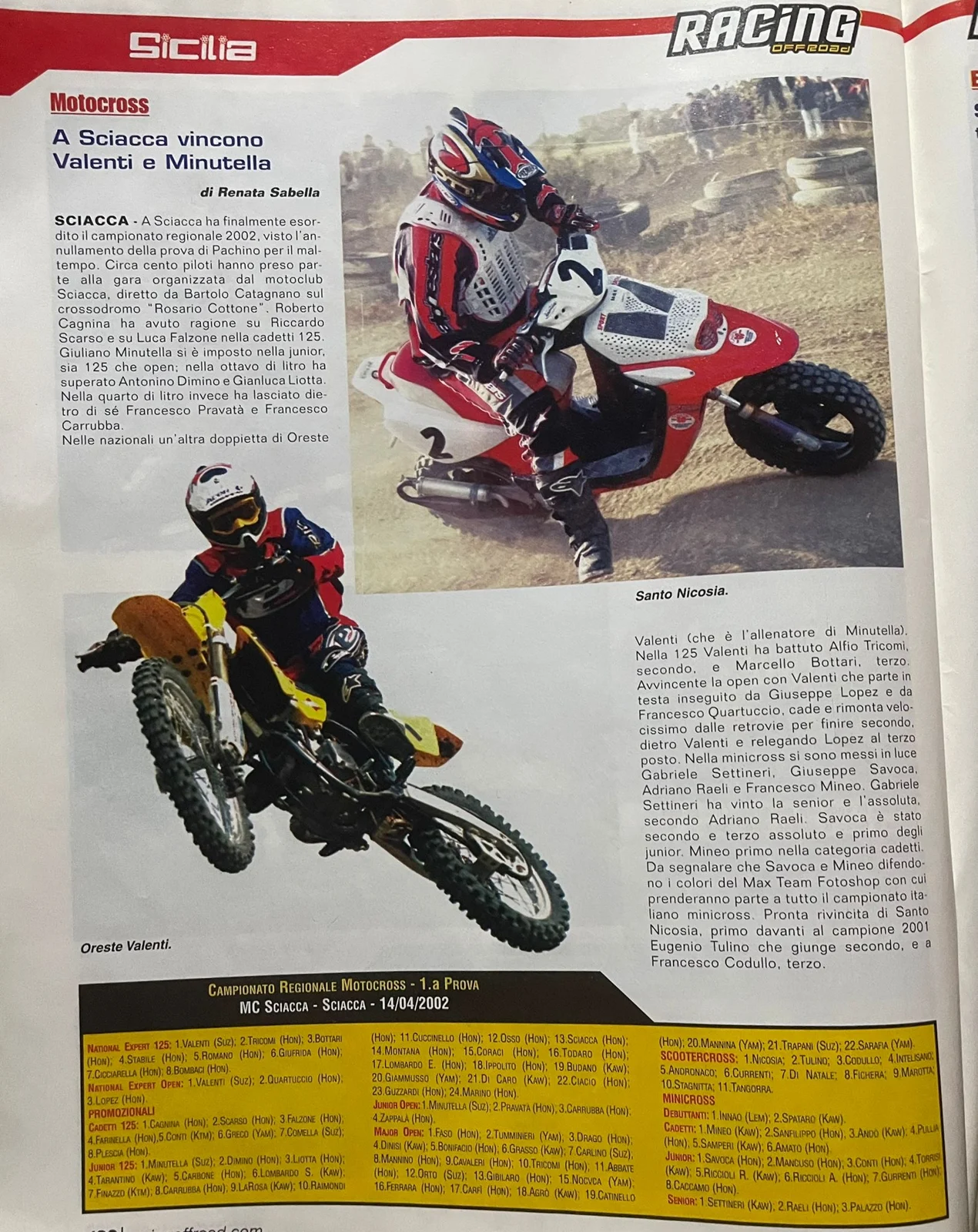 Sciacca · 14/04/2002 · Racing Offroad · Valenti